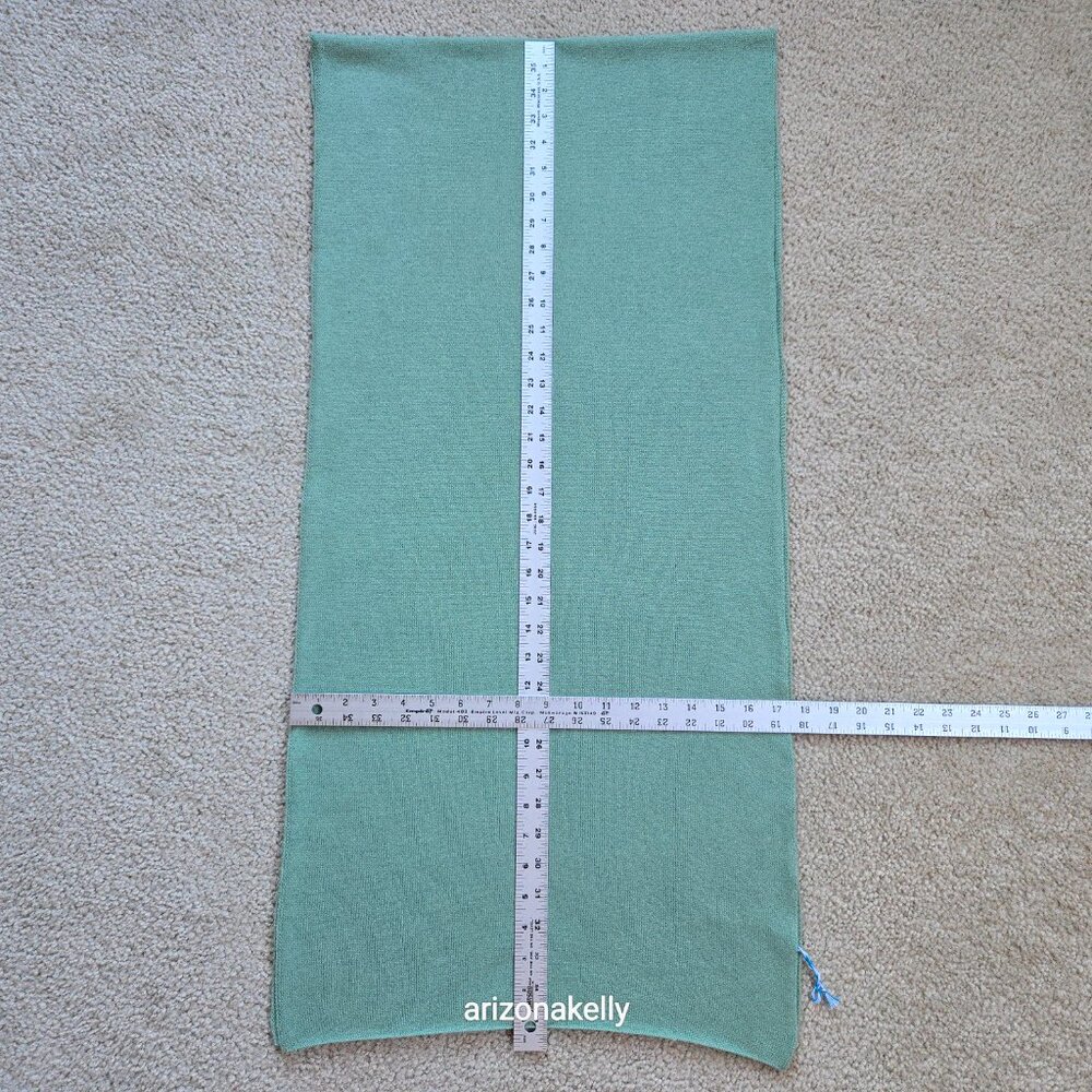 NWT Woolovers Cashmere Knit Scarf Sage Green - Picture 6 of 13